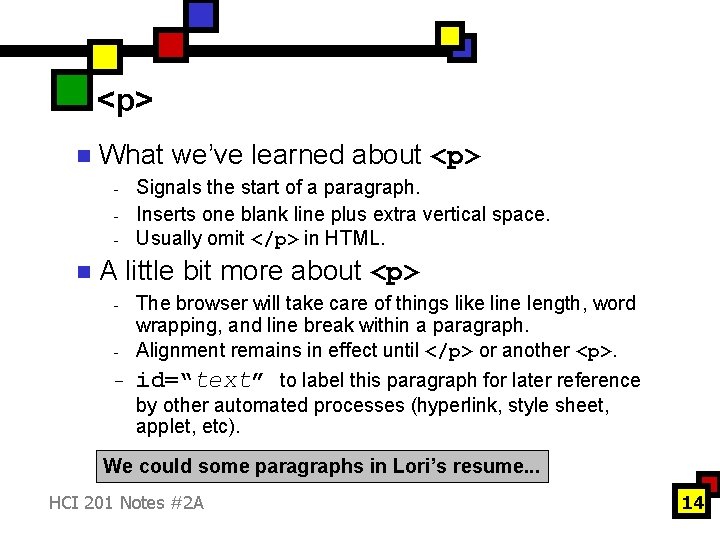 <p> n What we’ve learned about <p> - n Signals the start of a