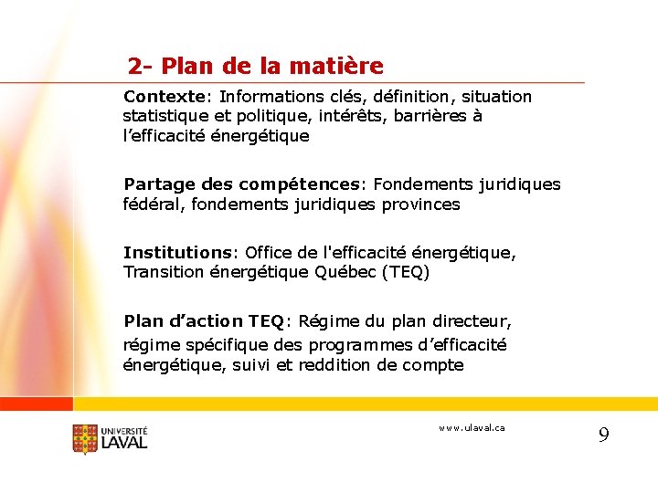 2 - Plan de la matière Contexte: Informations clés, définition, situation statistique et politique,