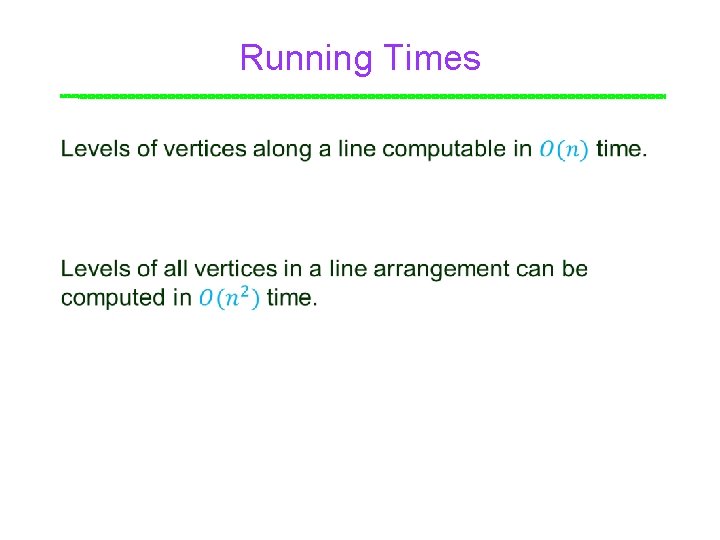 Running Times Point 