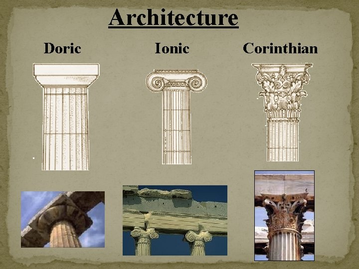 Architecture Doric Ionic Corinthian 