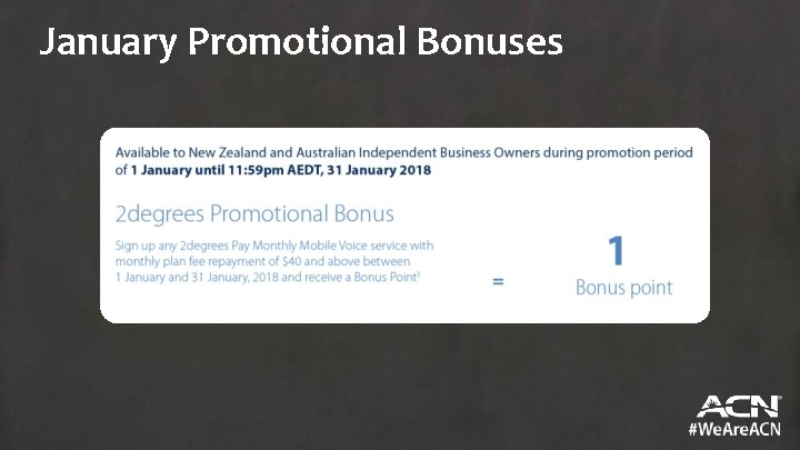 January Promotional Bonuses 