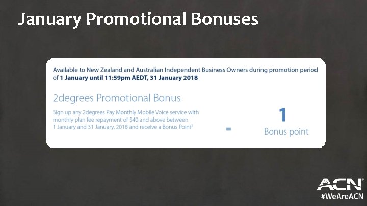 January Promotional Bonuses 