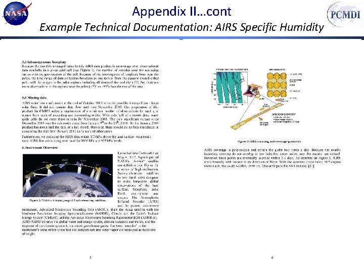 Appendix II…cont Example Technical Documentation: AIRS Specific Humidity 