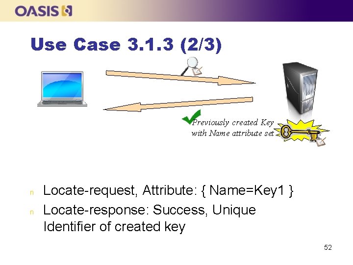 Use Case 3. 1. 3 (2/3) Previously created Key with Name attribute set n
