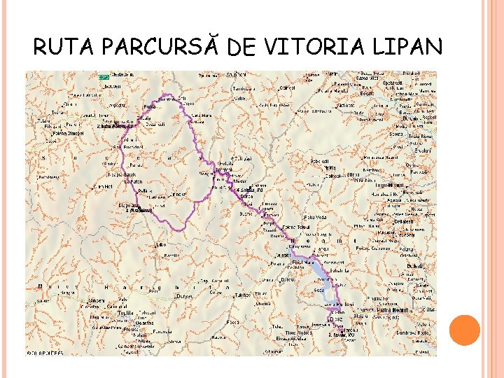 RUTA PARCURSĂ DE VITORIA LIPAN 