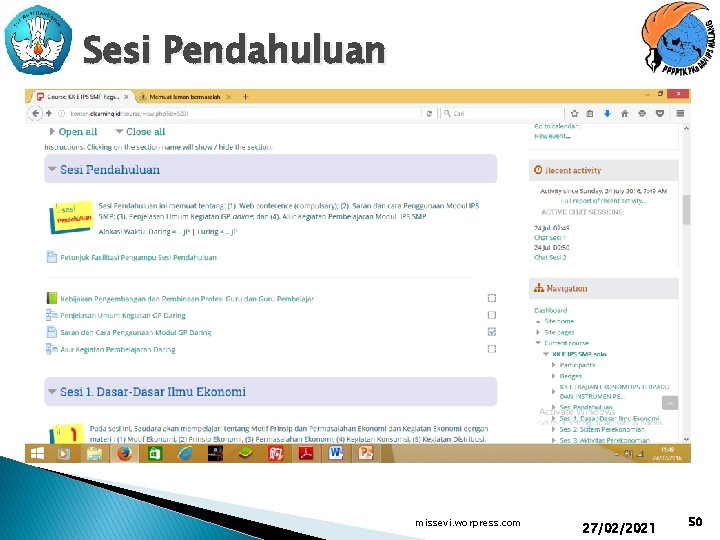Sesi Pendahuluan missevi. worpress. com 27/02/2021 50 