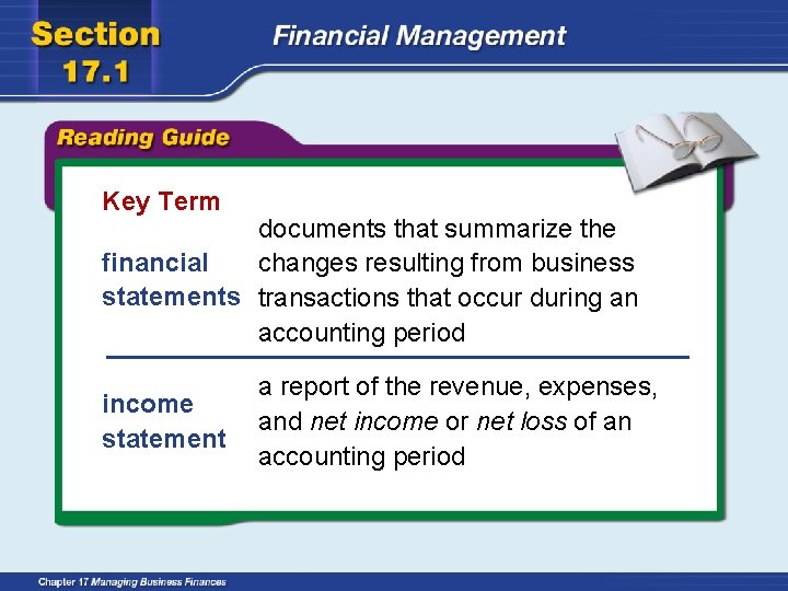 Key Term documents that summarize the financial changes resulting from business statements transactions that
