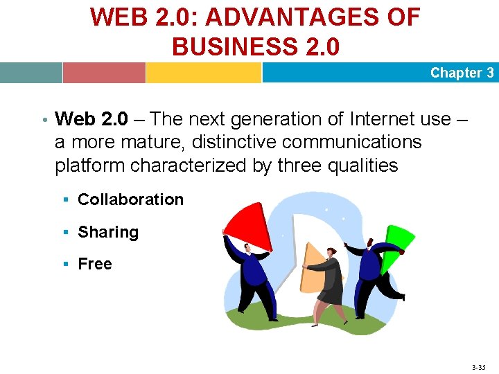 WEB 2. 0: ADVANTAGES OF BUSINESS 2. 0 Chapter 3 • Web 2. 0