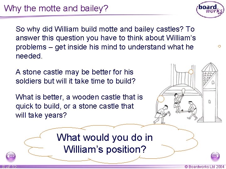 Why the motte and bailey? So why did William build motte and bailey castles?