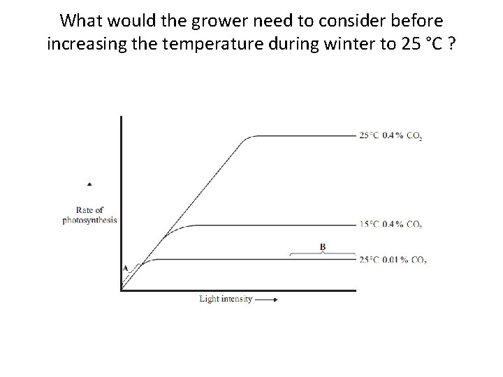 What would the grower need to consider before increasing the temperature during winter to