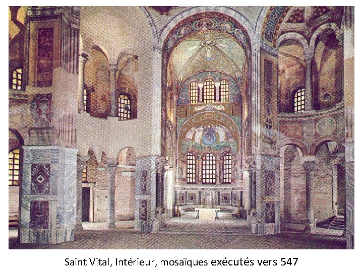 Saint Vital, Intérieur, mosaïques exécutés vers 547 