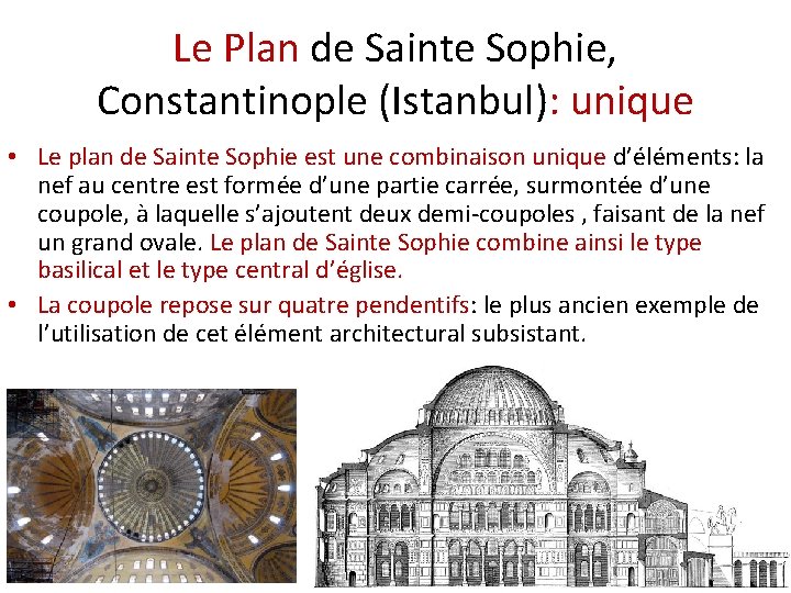 Le Plan de Sainte Sophie, Constantinople (Istanbul): unique • Le plan de Sainte Sophie