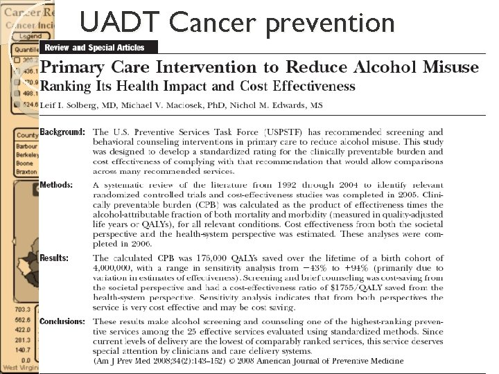 UADT Cancer prevention 