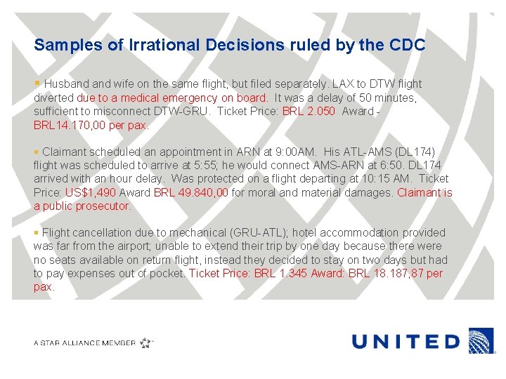 Samples of Irrational Decisions ruled by the CDC § Husband wife on the same