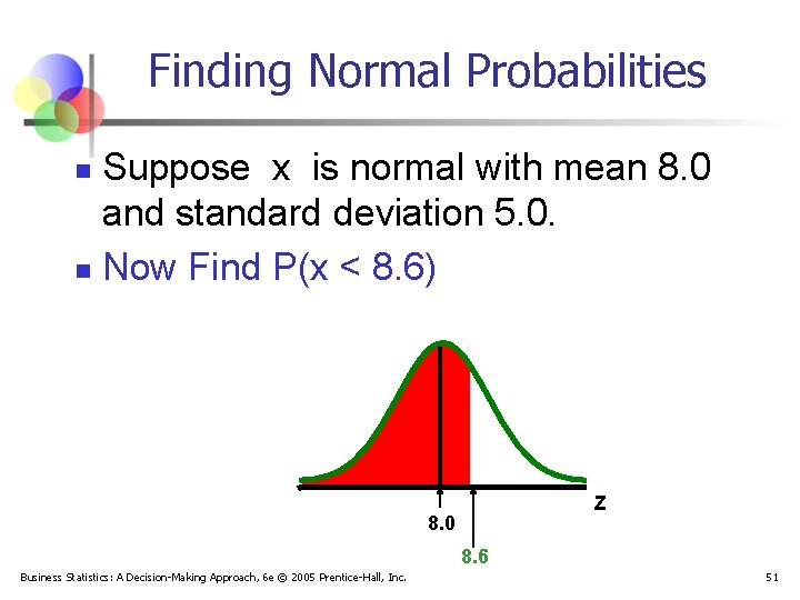 Finding Normal Probabilities Suppose x is normal with mean 8. 0 and standard deviation