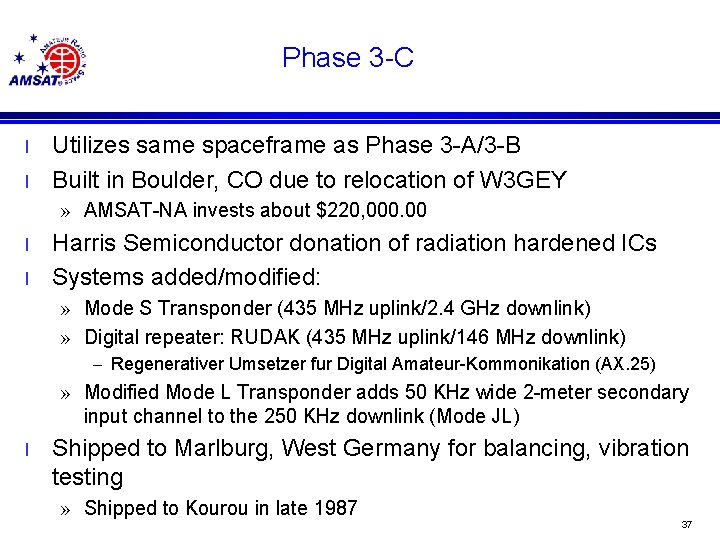 Phase 3 -C l l Utilizes same spaceframe as Phase 3 -A/3 -B Built
