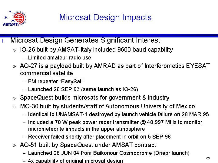 Microsat Design Impacts l Microsat Design Generates Significant Interest » IO-26 built by AMSAT-Italy