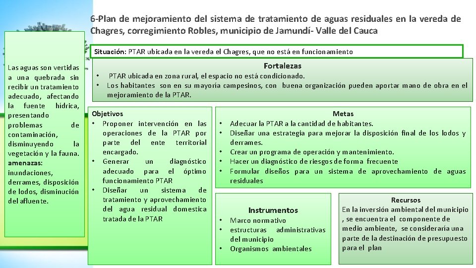 6 -Plan de mejoramiento del sistema de tratamiento de aguas residuales en la vereda