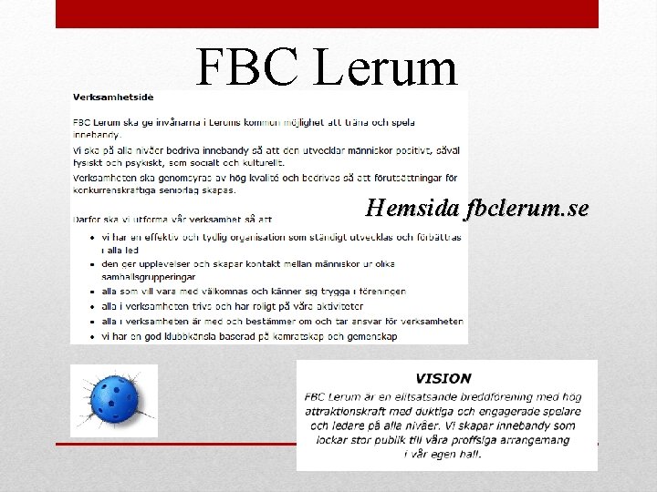 FBC Lerum Hemsida fbclerum. se 