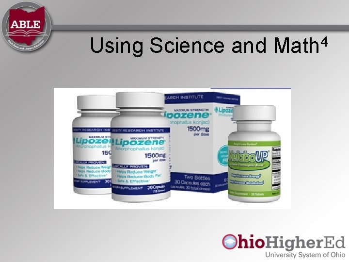 Using Science and Math 4 Using Science and Math 4