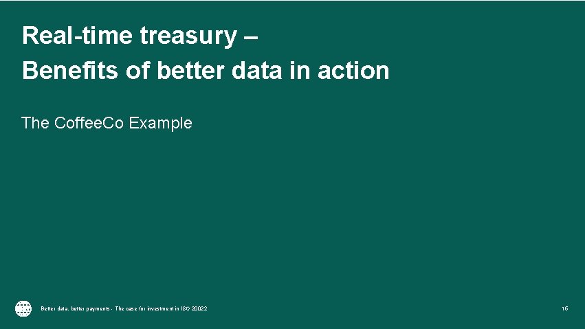 Real-time treasury – Benefits of better data in action The Coffee. Co Example Better