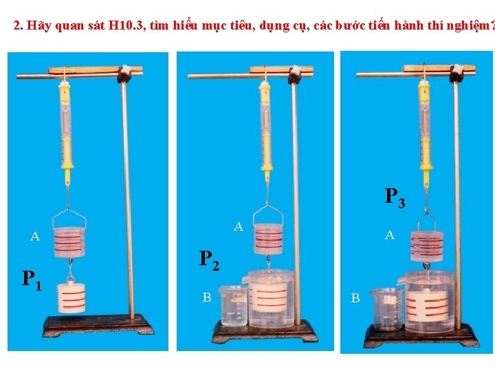 2. Hãy quan sát H 10. 3, tìm hiểu mục tiêu, dụng cụ, các