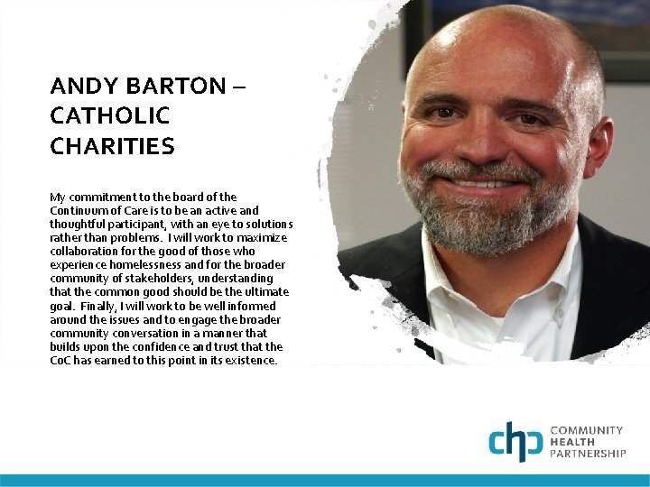 ANDY BARTON – CATHOLIC CHARITIES My commitment to the board of the Continuum of