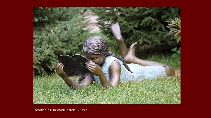 Reading girl in Vladivostok, Russia 