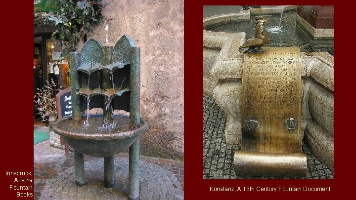 Innsbruck, Austria Fountain Books Konstanz, A 16 th Century Fountain Document 