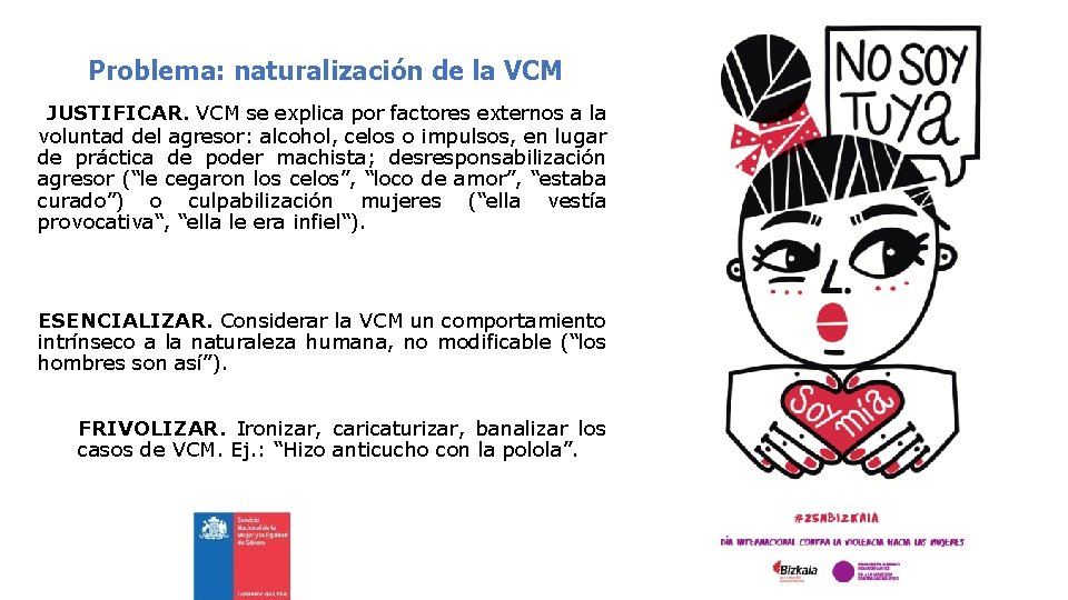 Problema: naturalización de la VCM JUSTIFICAR. VCM se explica por factores externos a la