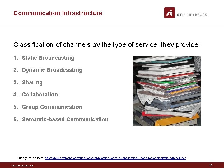 Communication Infrastructure Classification of channels by the type of service they provide: 1. Static