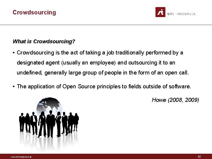 Crowdsourcing What is Crowdsourcing? • Crowdsourcing is the act of taking a job traditionally