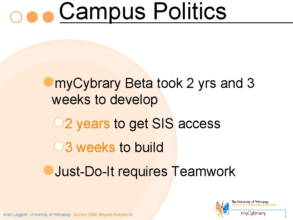 Campus Politics my. Cybrary Beta took 2 yrs and 3 weeks to develop 2