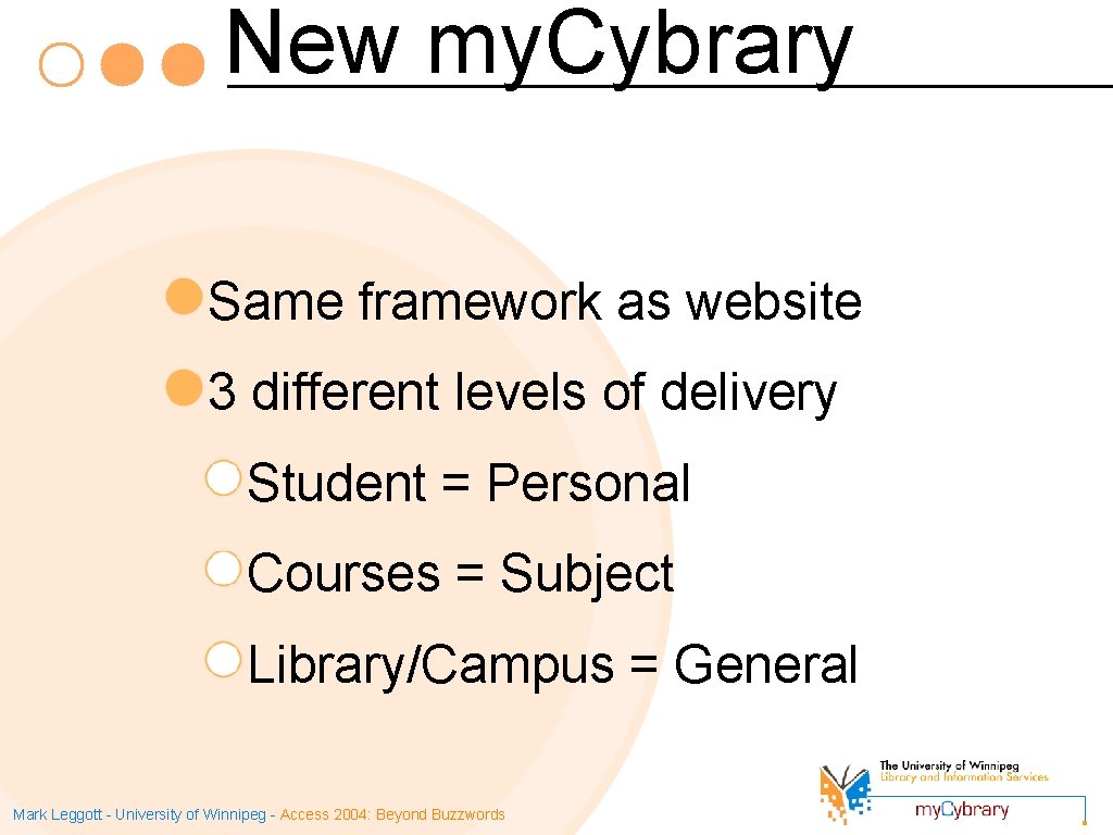 New my. Cybrary Same framework as website 3 different levels of delivery Student =
