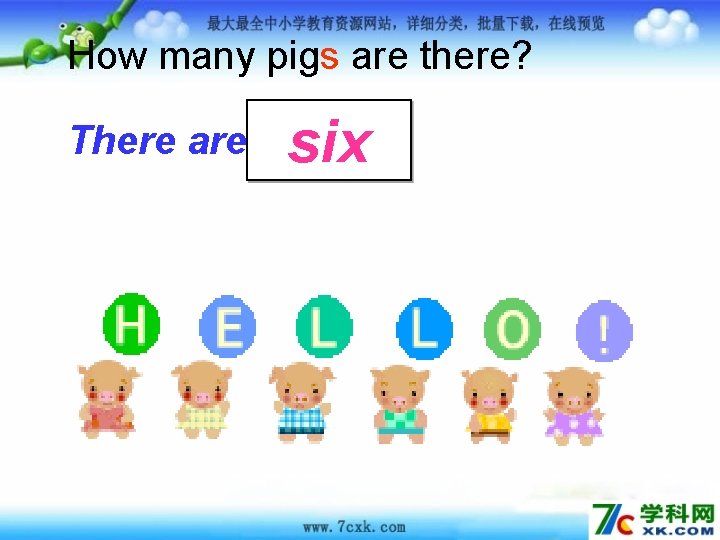 How many pigs are there? There are six 