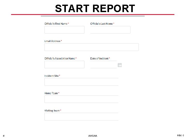 START REPORT 4 AHSAA REV. C 