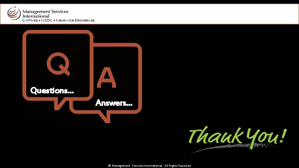 Questions… Answers… © Management Services International. All Rights Reserved 