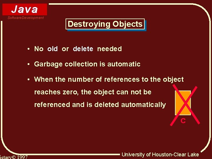 No Pointers in Java You cannot cast object