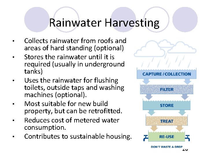 Rainwater Harvesting • • • Collects rainwater from roofs and areas of hard standing Rainwater Harvesting • • • Collects rainwater from roofs and areas of hard standing