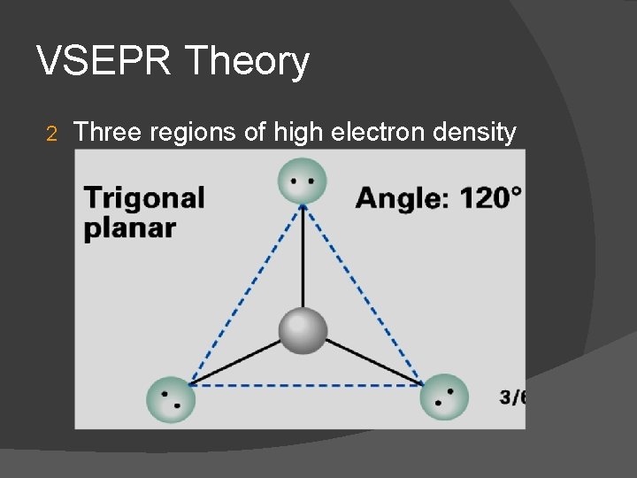 VSEPR Theory 2 Three regions of high electron density 