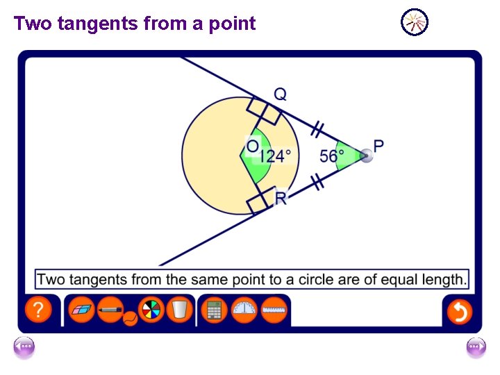Two tangents from a point Two tangents from a point
