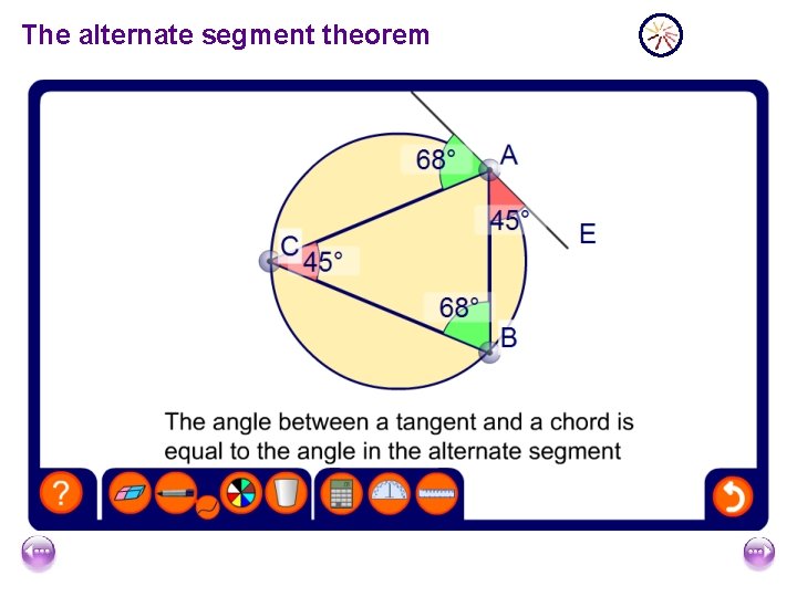 The alternate segment theorem The alternate segment theorem
