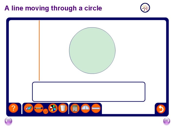 A line moving through a circle A line moving through a circle