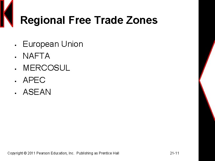 Regional Free Trade Zones § § § European Union NAFTA MERCOSUL APEC ASEAN Copyright