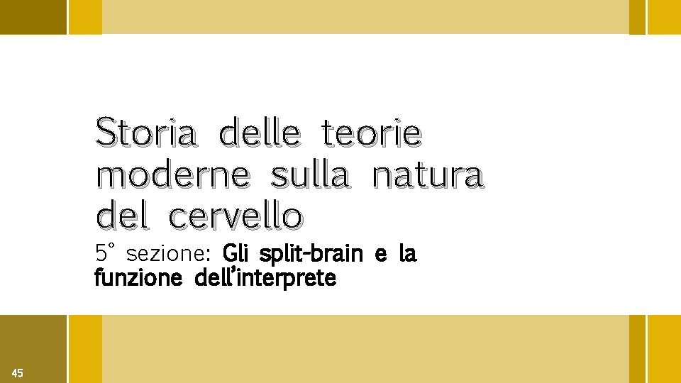 Storia delle teorie moderne sulla natura del cervello 5° sezione: Gli split-brain e la