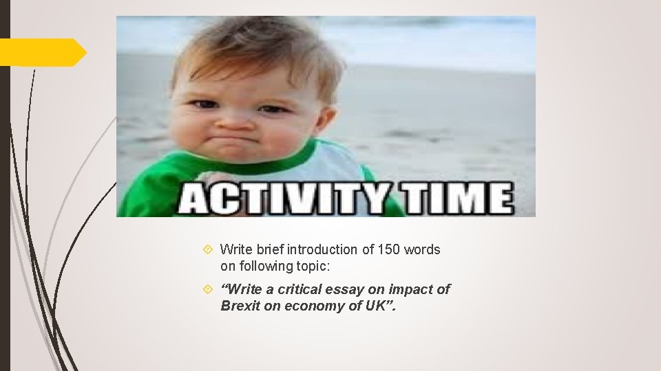  Write brief introduction of 150 words on following topic: “Write a critical essay