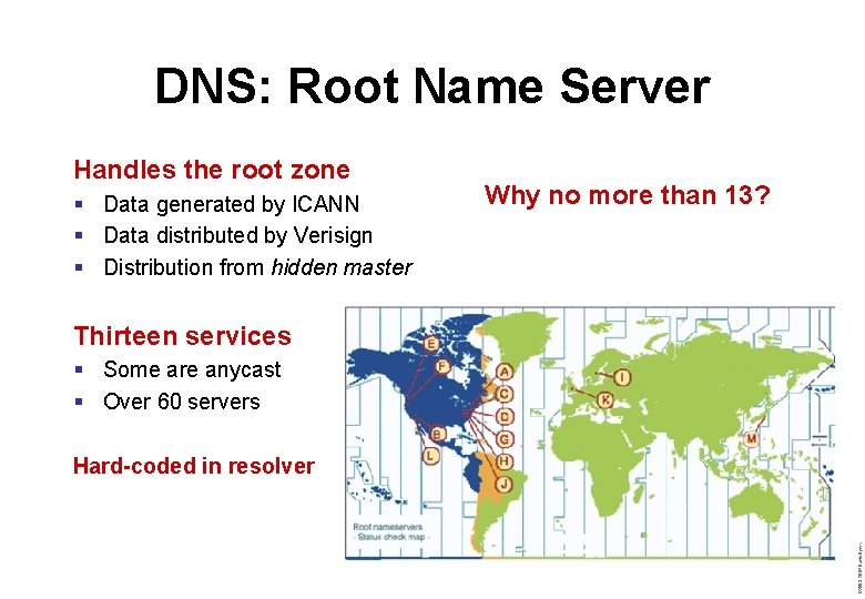 DNS: Root Name Server Handles the root zone § Data generated by ICANN §