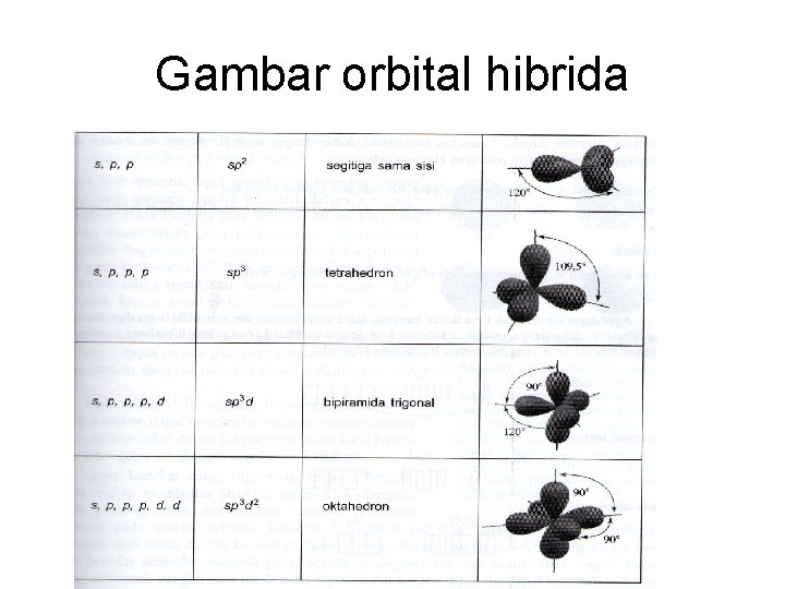 Gambar orbital hibrida 