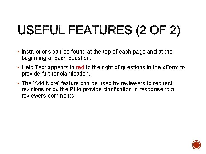 § Instructions can be found at the top of each page and at the