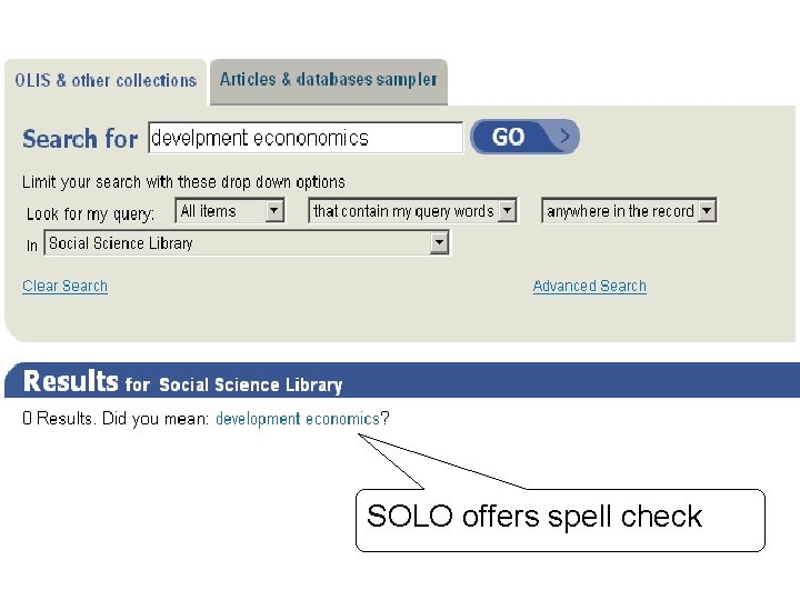 SOLO offers spell check 